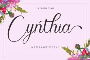 Cynthia: A Modern Script Font for Makers